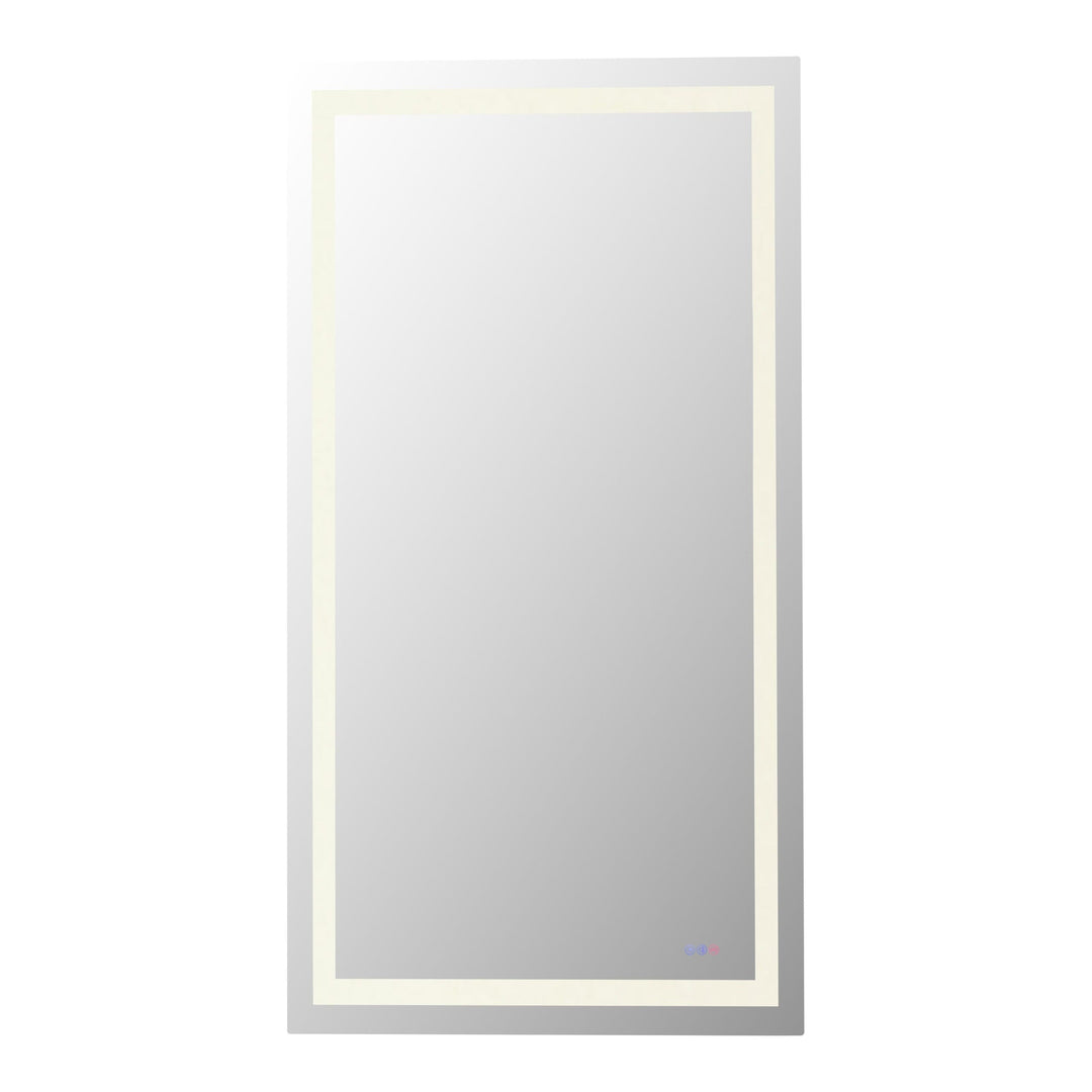 Frameless LED Rectangle Mirror III, 36" W x 72" H, by Elegant