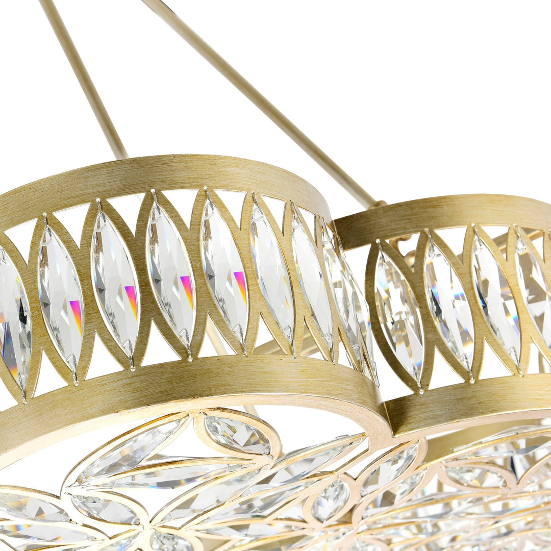 Nova - Chandelier with Crystals