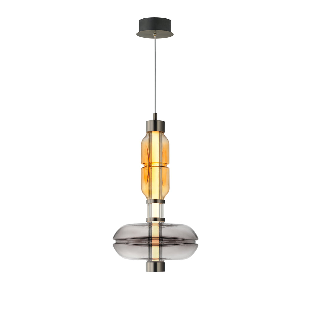 Gusto 22" LED Single Pendant in Gunmetal by Studio M