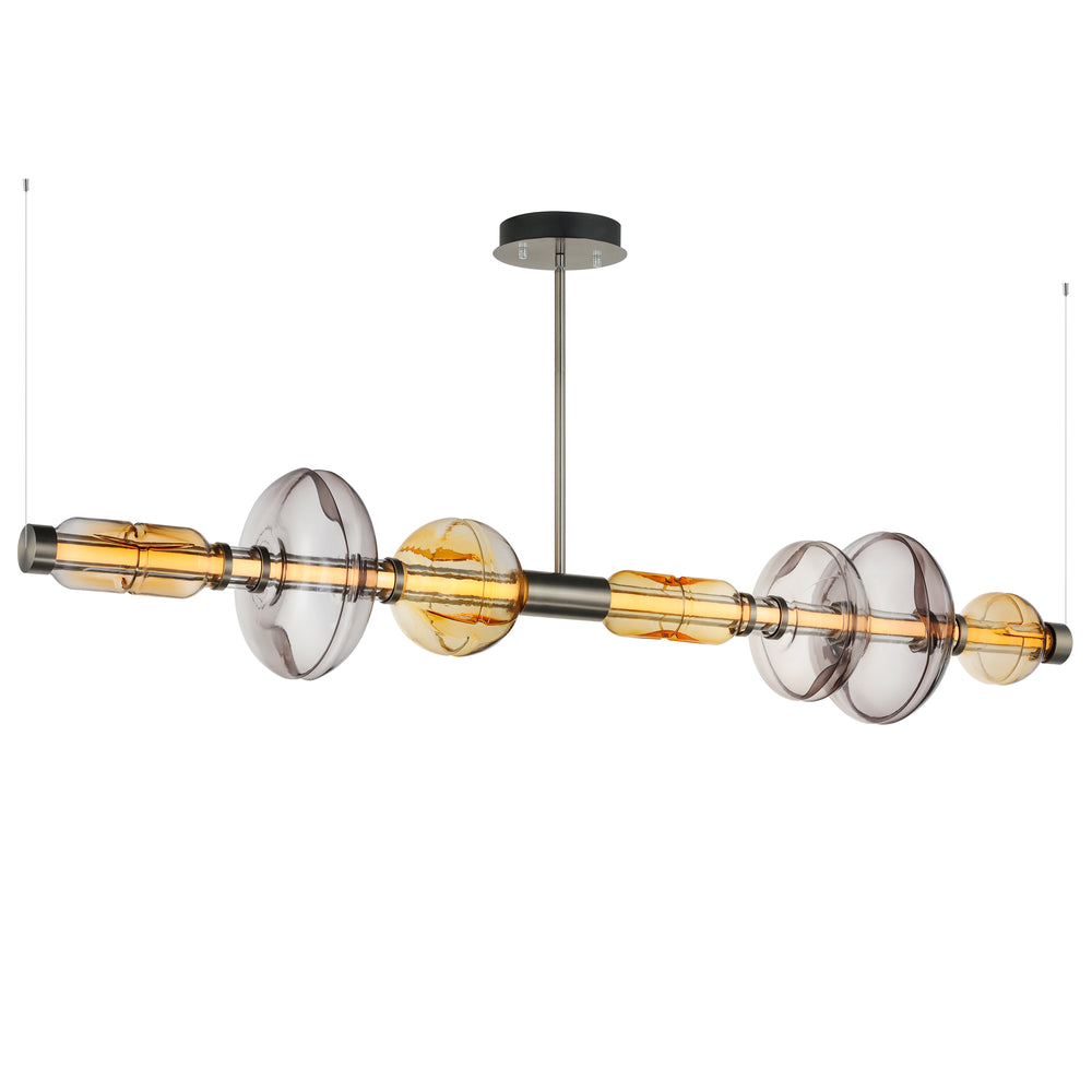 Gusto LED Horizontal Pendant in Gunmetal by Studio M