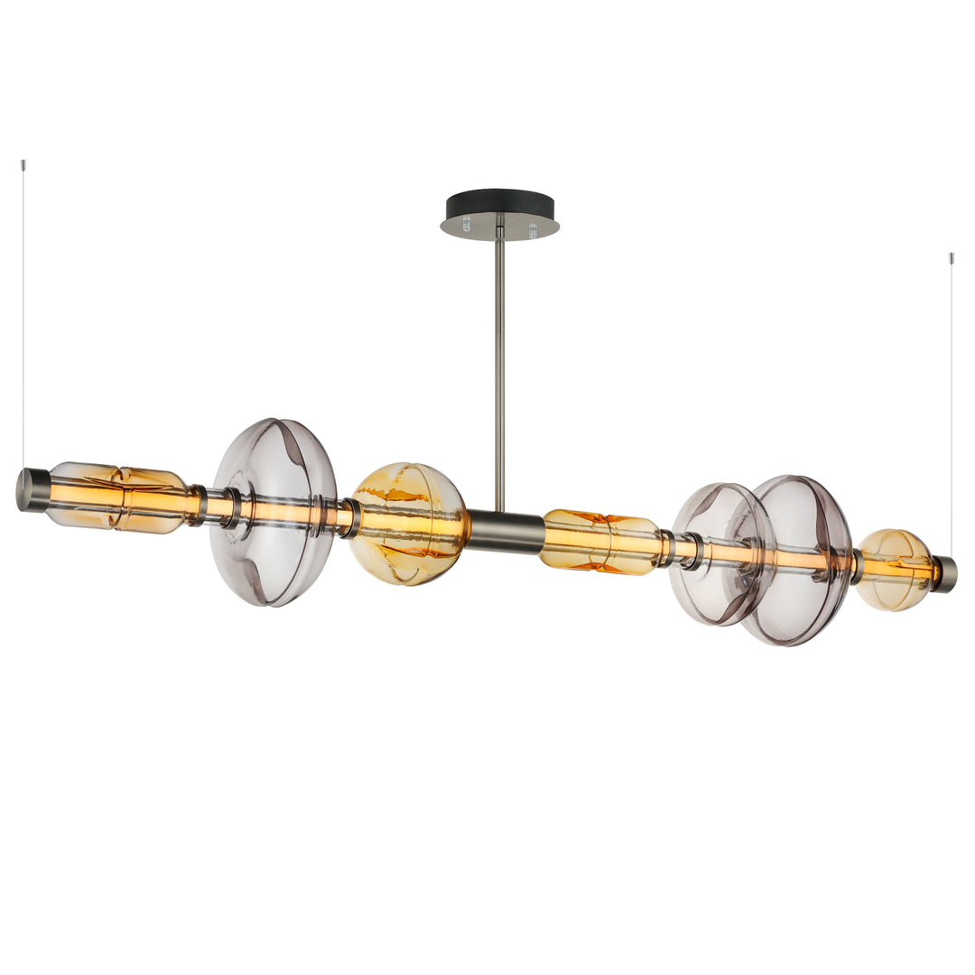 Gusto LED Horizontal Pendant in Gunmetal by Studio M