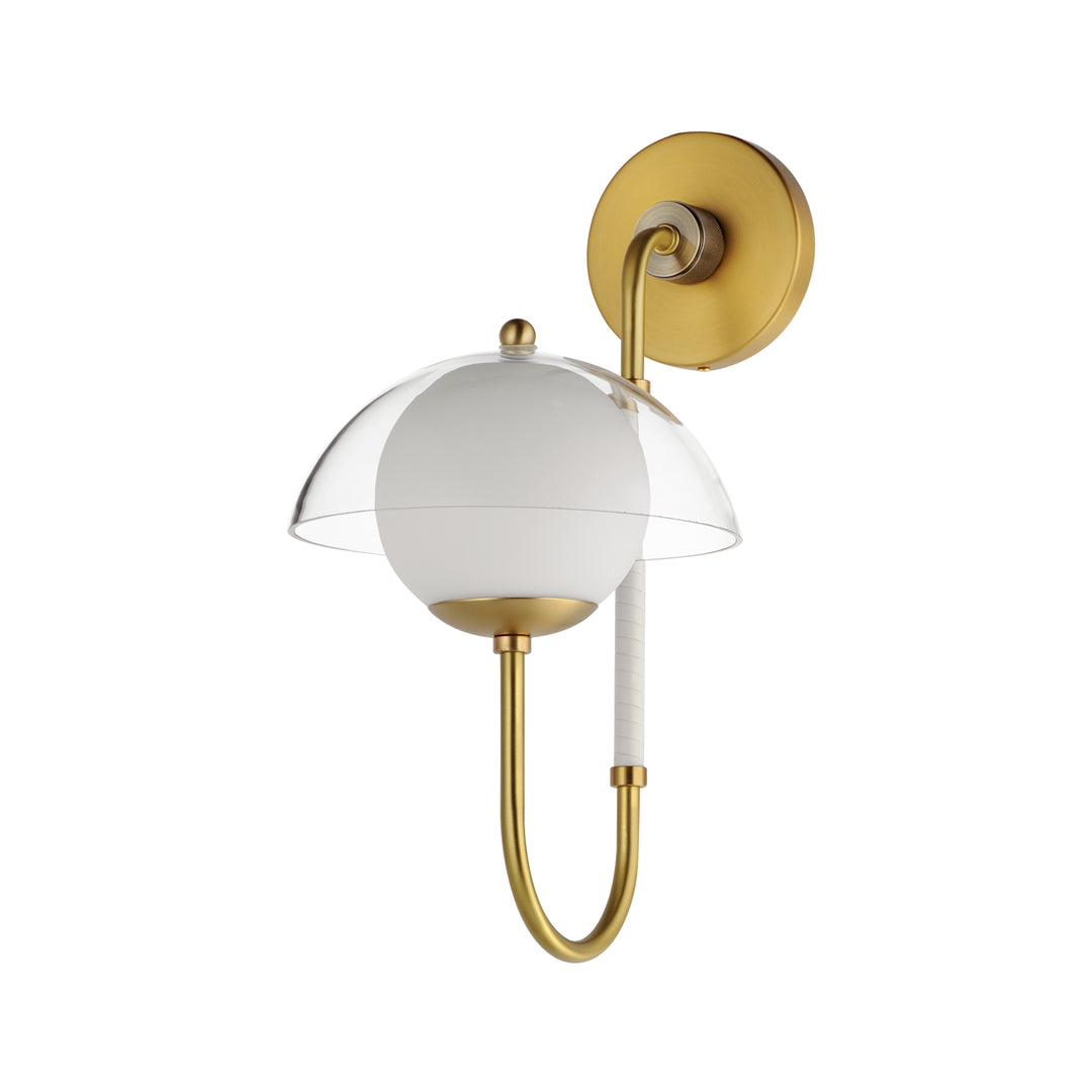 Chapeau LED Tophat Sconce in Satin Brass by Studio M