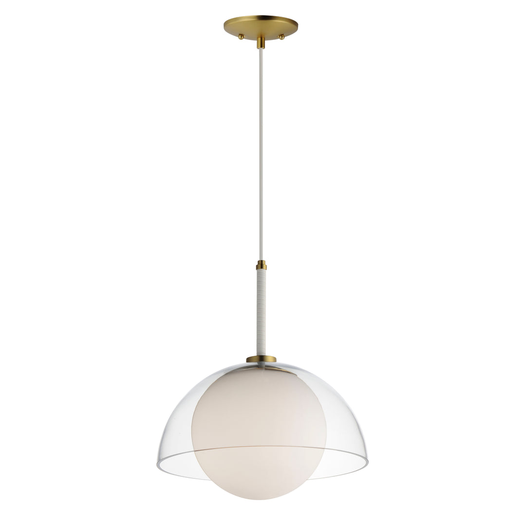 Chapeau 1-Light Pendant in Satin Brass by Studio M