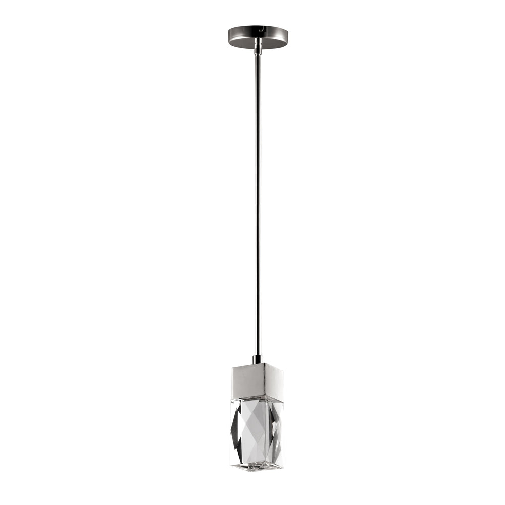 Empire LED Pendant in Polished Nickel by Studio M