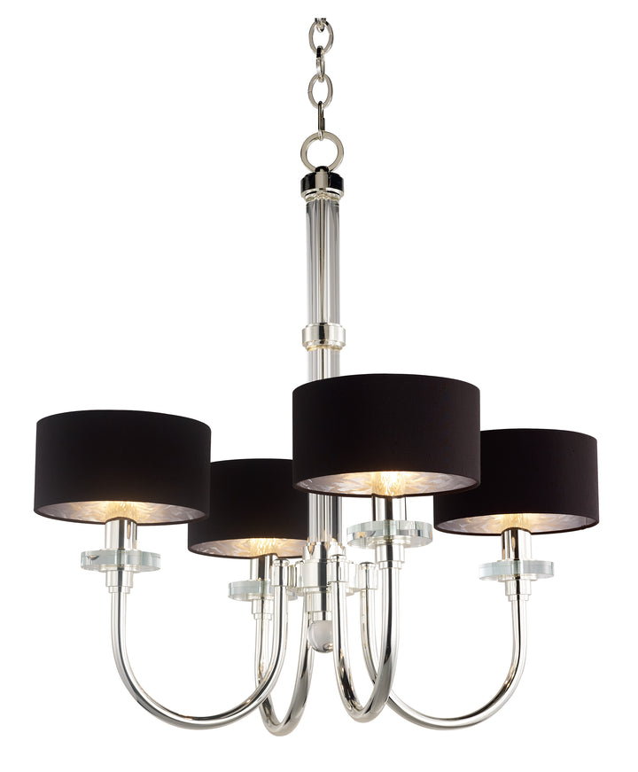 Manhattan 4-Light Chandelier in Plated Silver by Studio M