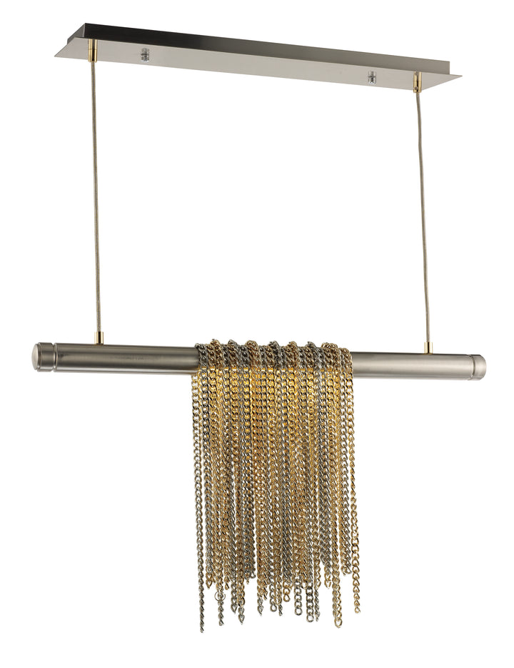 Trapeze 2-Light Pendant in Satin Nickel / Polished Gold by Studio M