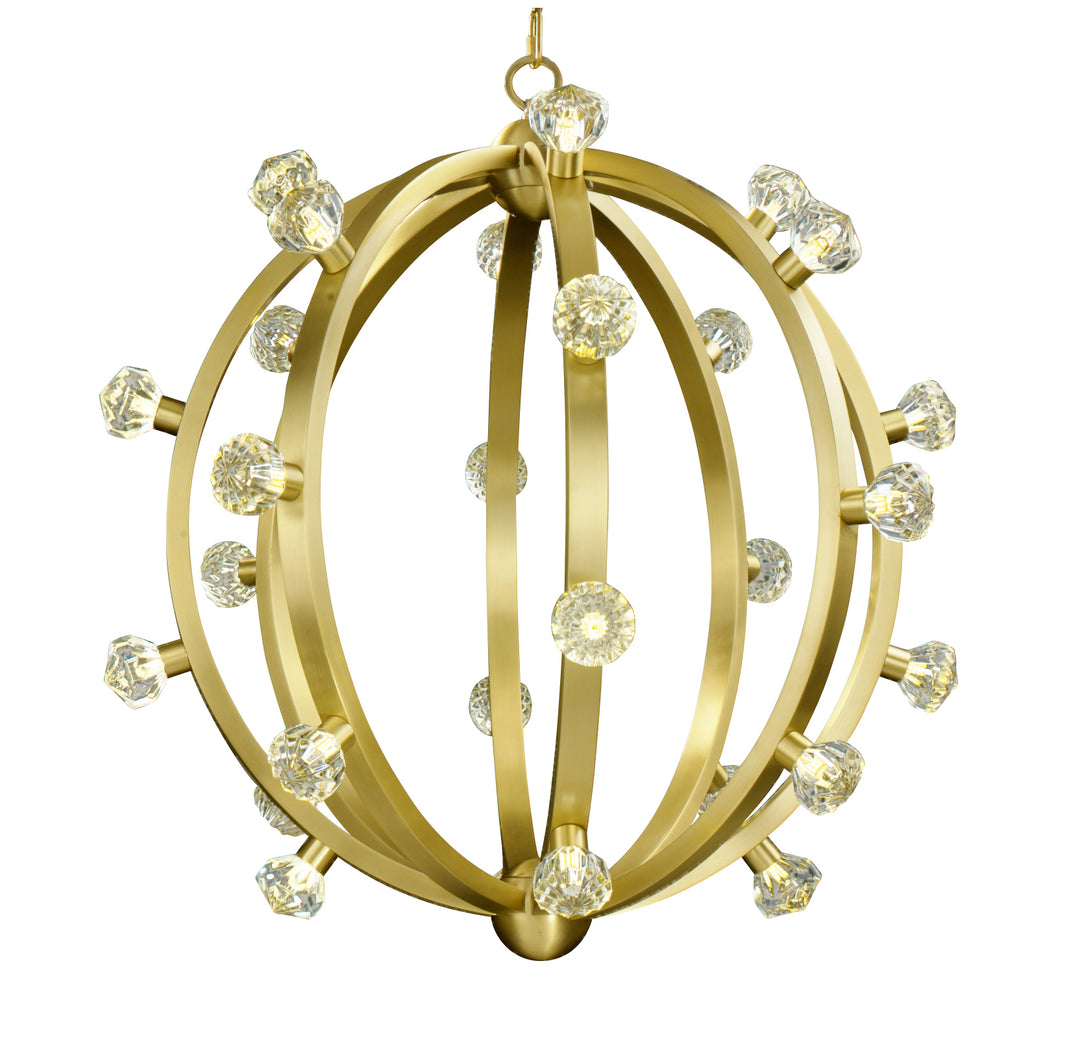 Norma Jeane 28-Light Pendant in Satin Brass by Studio M