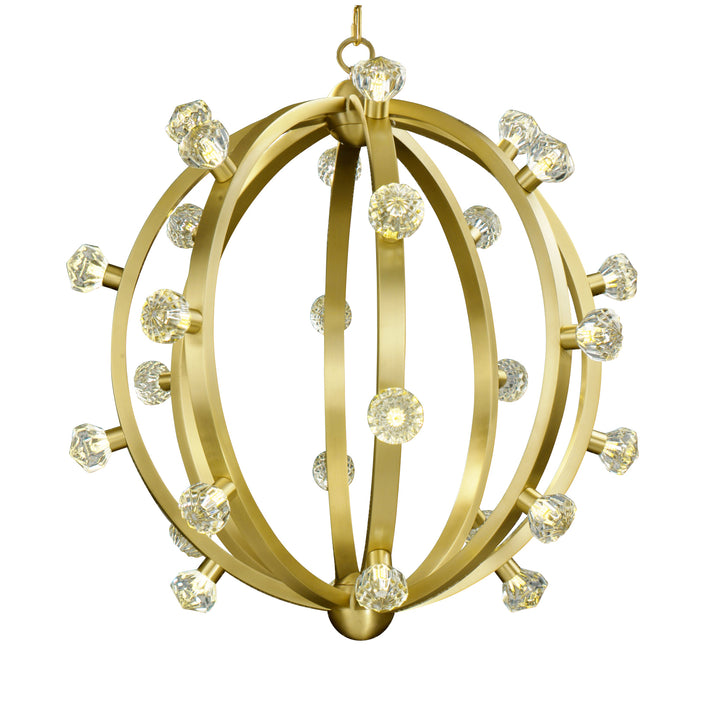 Norma Jeane 28-Light Pendant in Satin Brass by Studio M