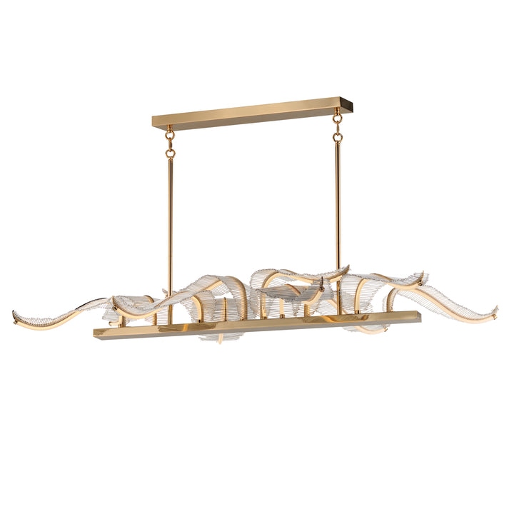 Lillet 10-Light LED Linear Pendant in Gold by Studio M