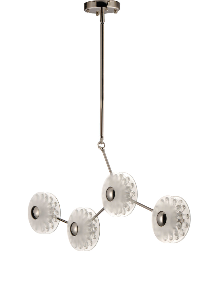 Peony 8-Light LED Pendant in Polished Nickel by Studio M