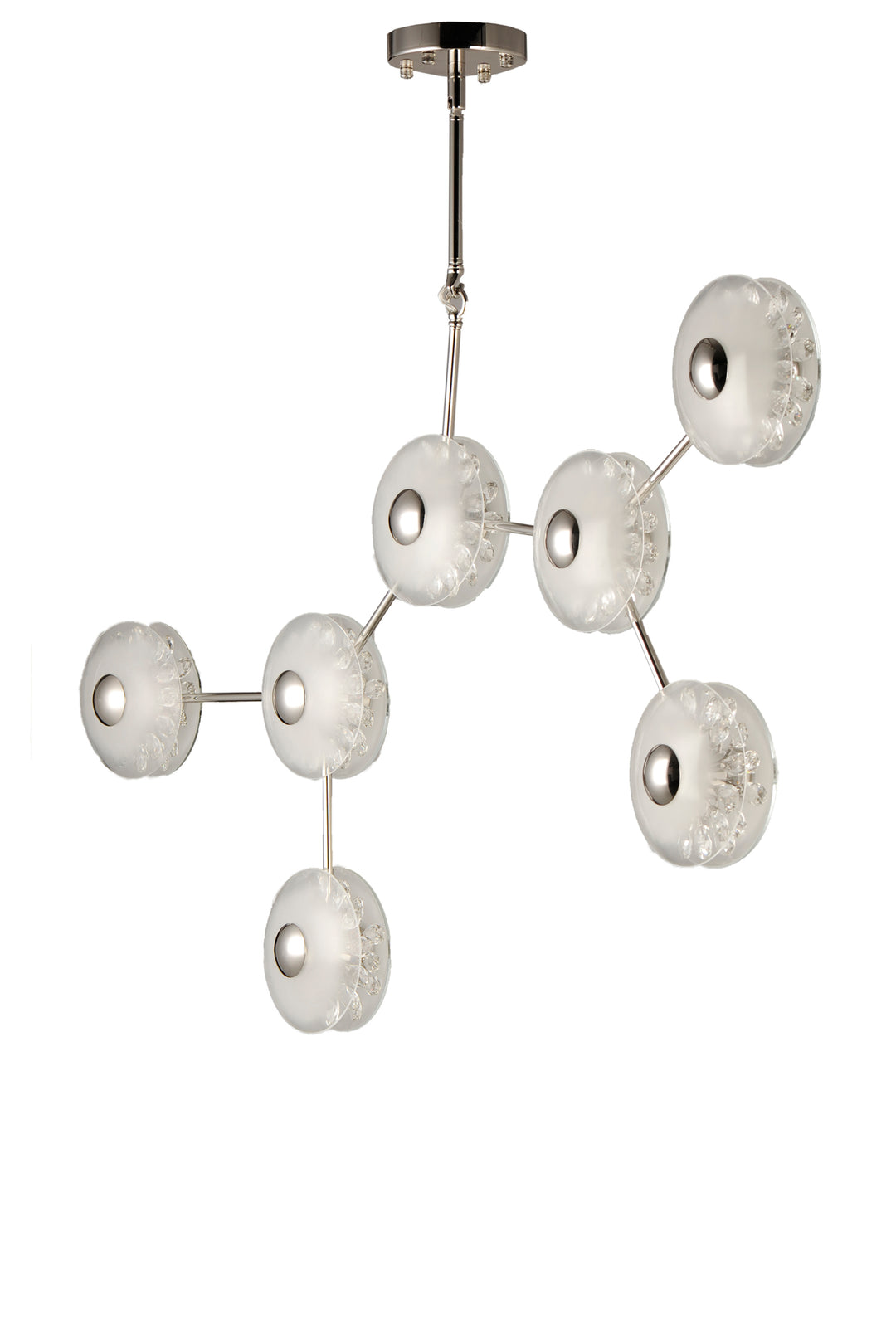 Peony 14-Light LED Pendant in Polished Nickel by Studio M