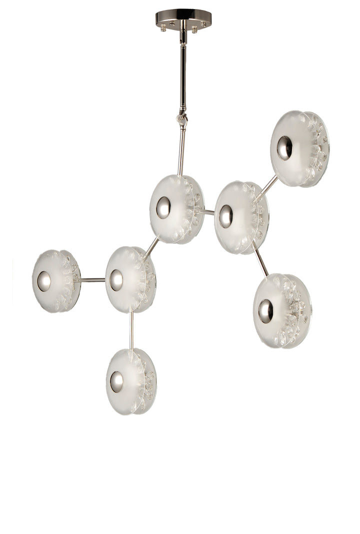 Peony 14-Light LED Pendant in Polished Nickel by Studio M