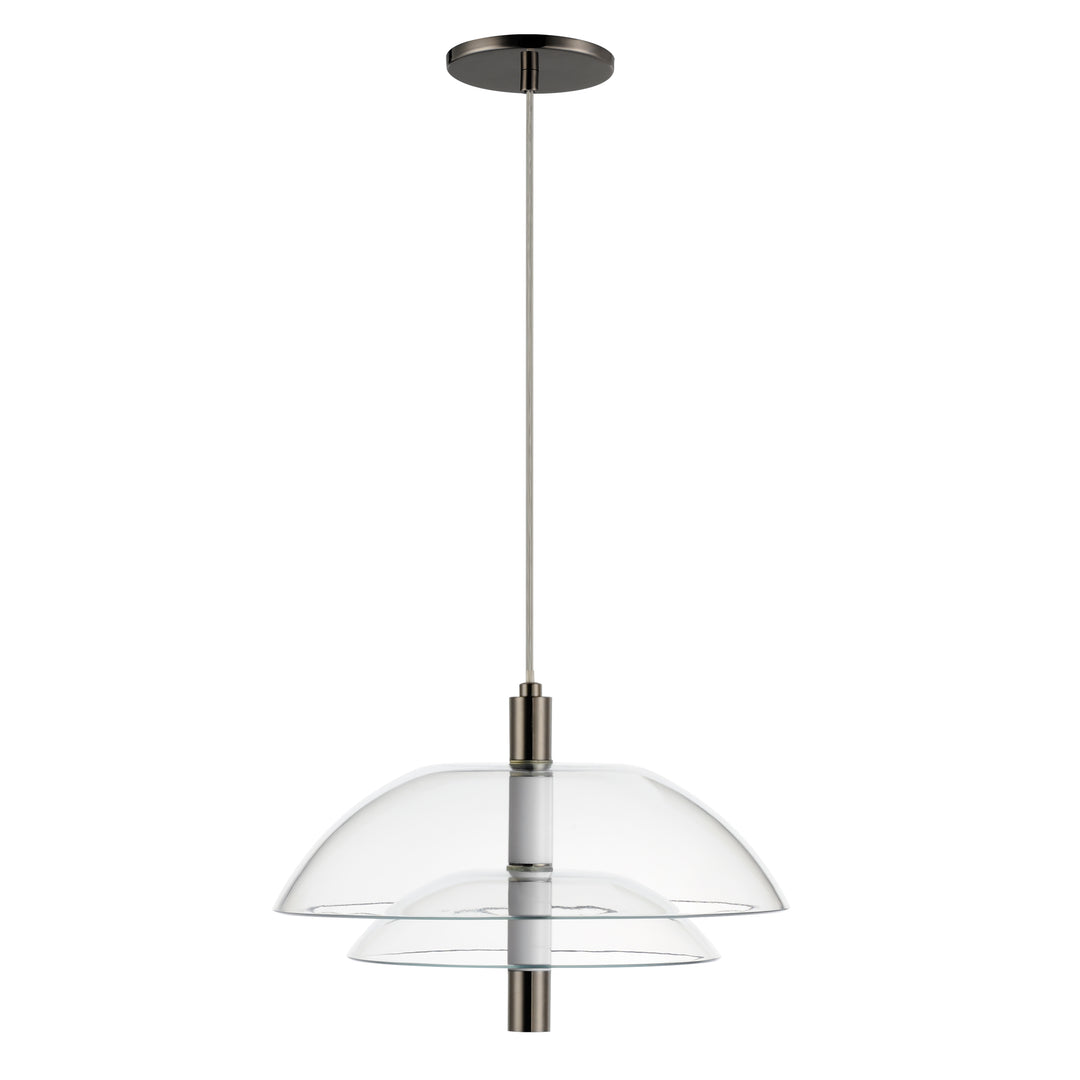 Arya Single Pendant in Black Chrome by Studio M