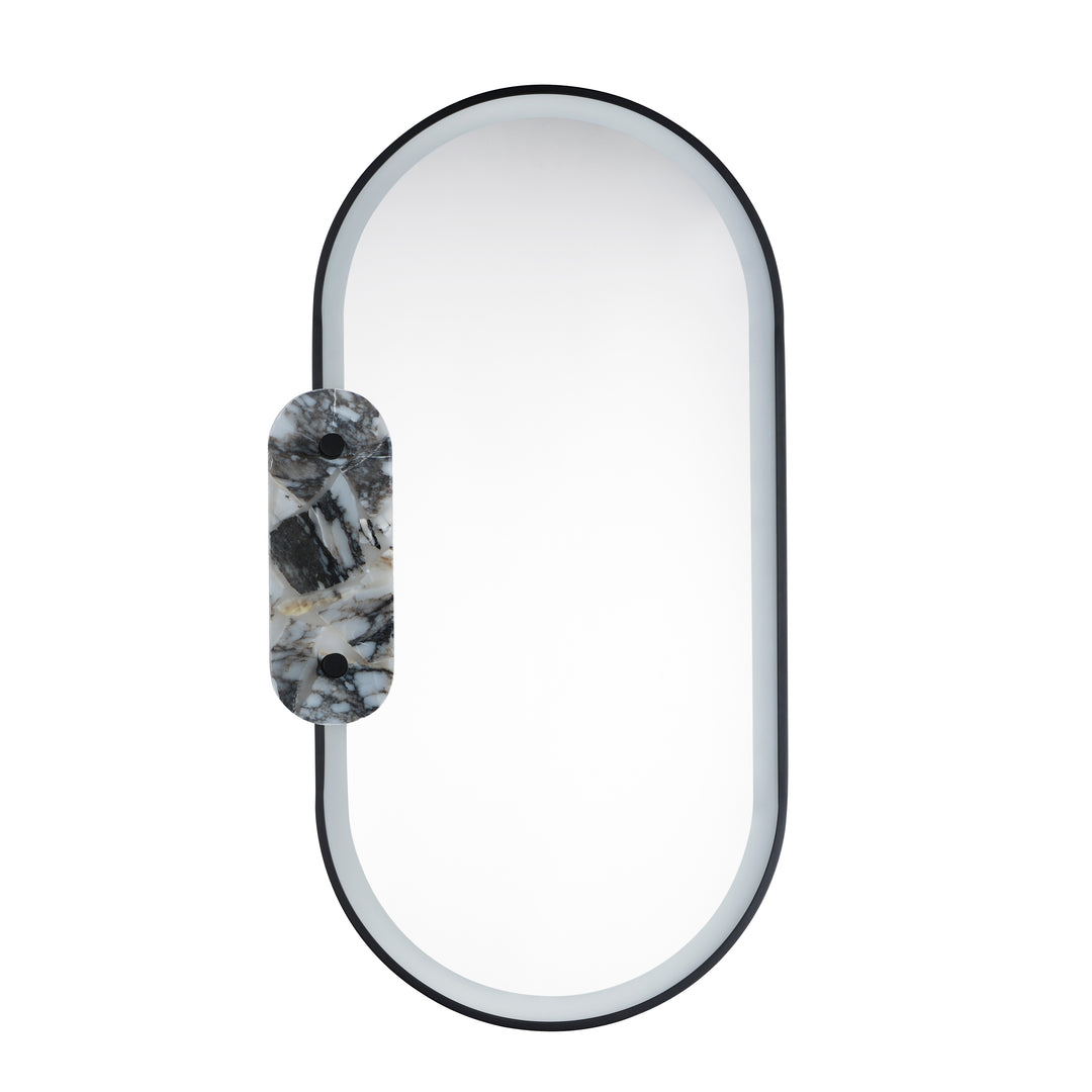 Stonewall LED Mirror in Black by Studio M