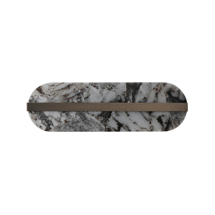 Stonewall Alabaster LED Wall Sconce in Black by Studio M