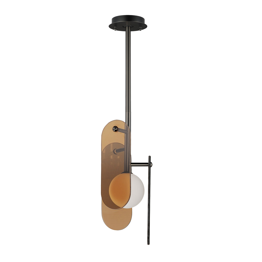 Megalith Stem Hung Pendant in Gunmetal by Studio M