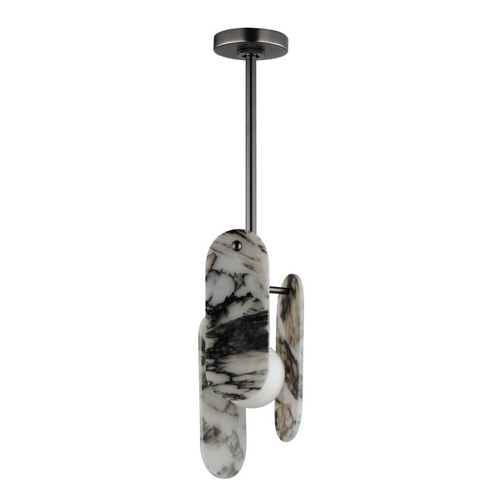 Megalith Stem Hung Pendant in Gunmetal by Studio M