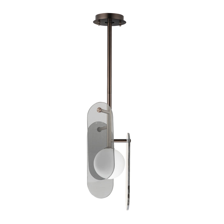 Megalith Stem Hung Pendant in Brushed Bronze by Studio M
