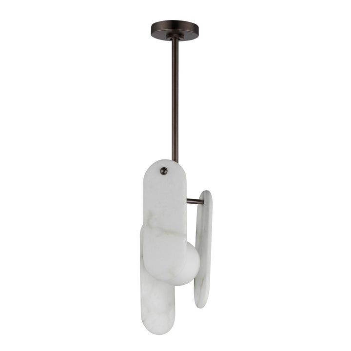 Megalith Stem Hung Pendant in Brushed Bronze by Studio M