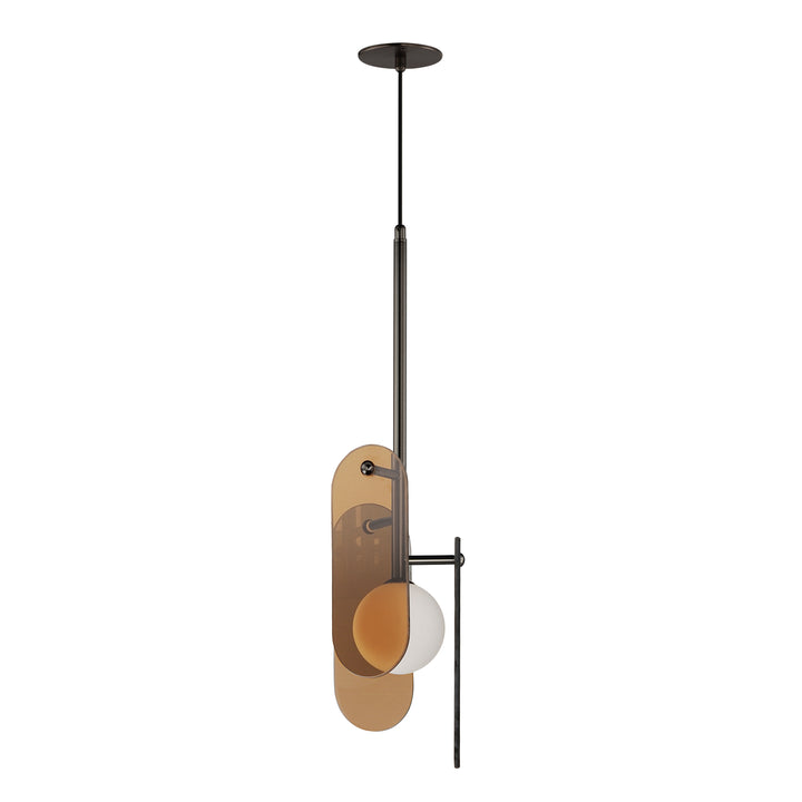 Megalith Cord Hung Pendant in Gunmetal by Studio M