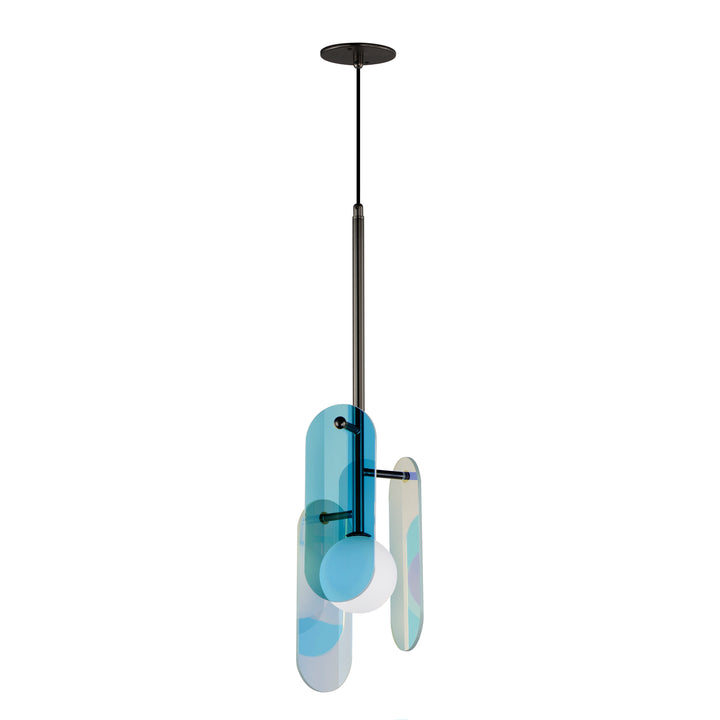 Megalith Cord Hung Pendant in Gunmetal by Studio M