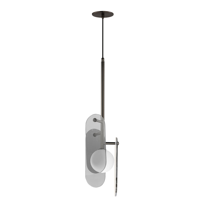 Megalith Cord Hung Pendant in Gunmetal by Studio M