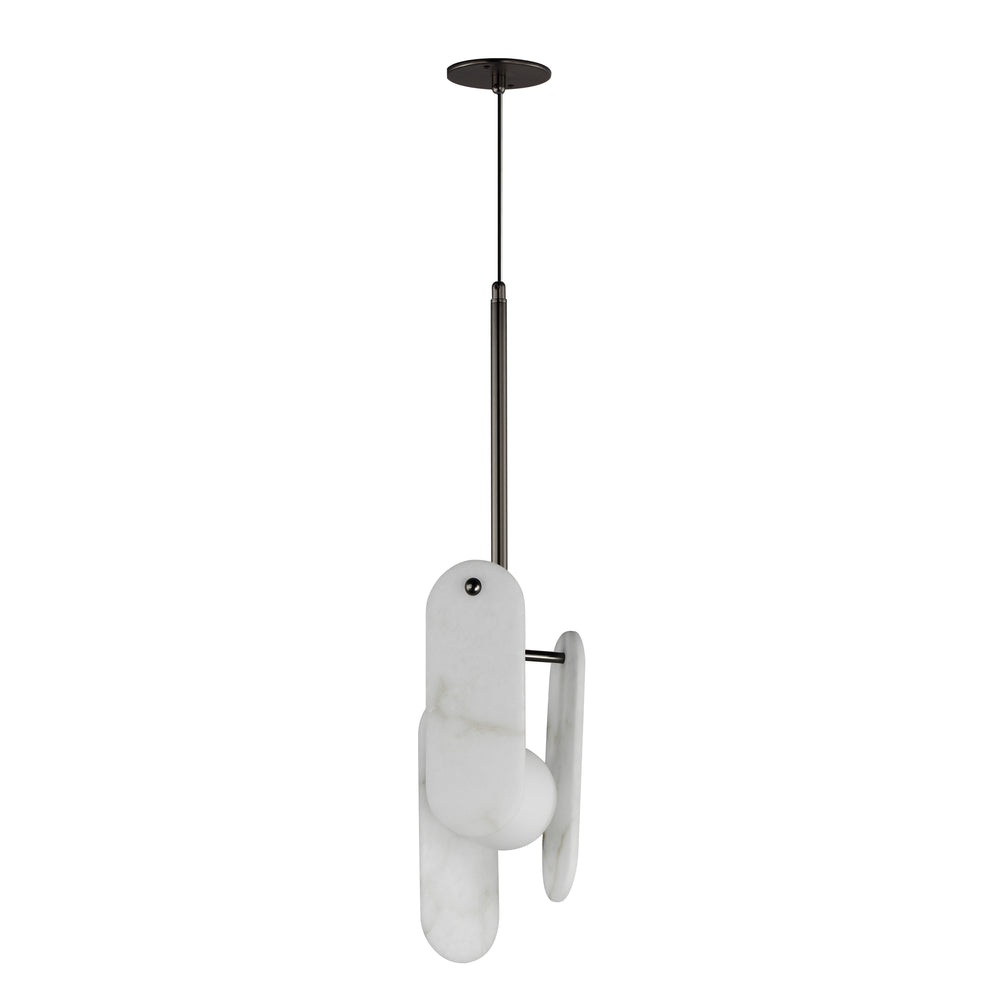 Megalith Cord Hung Pendant in Gunmetal by Studio M