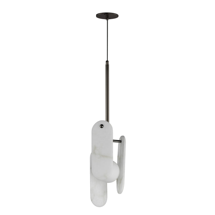 Megalith Cord Hung Pendant in Gunmetal by Studio M