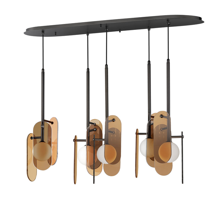 Megalith 5-Light Pendant in Gunmetal by Studio M