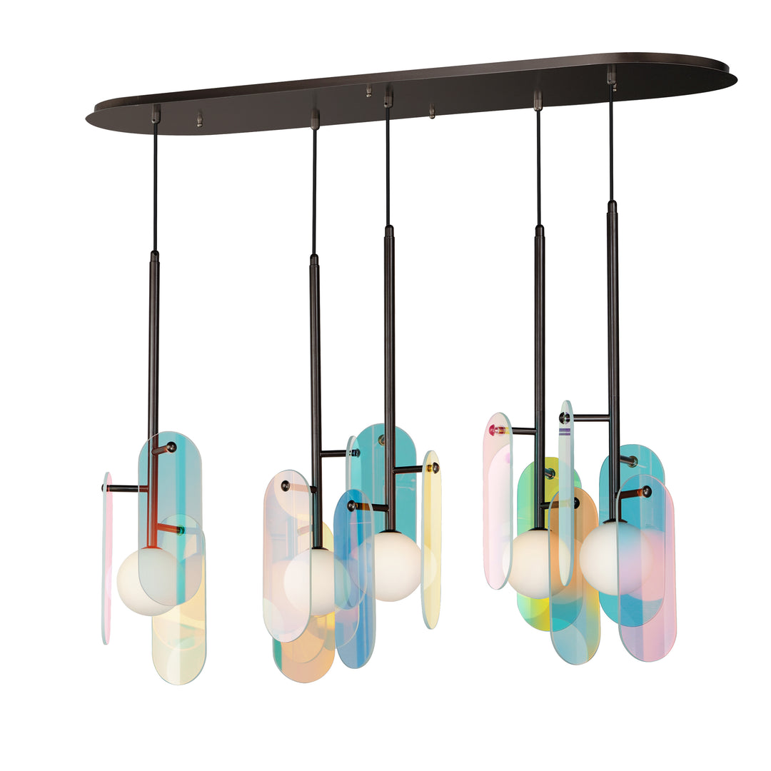 Megalith 5-Light Pendant in Brushed Bronze by Studio M