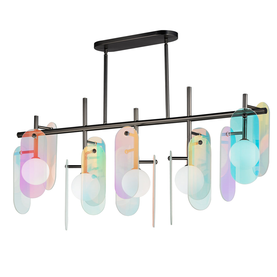 Megalith 5-Light Linear Pendant- in Gunmetal by Studio M