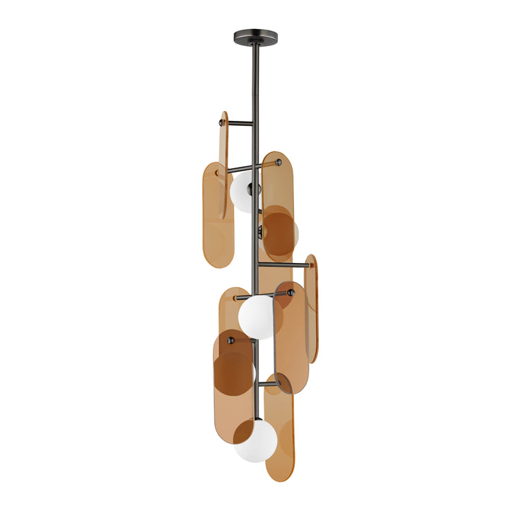 Megalith 5-Light Vertical Pendant in Gunmetal by Studio M