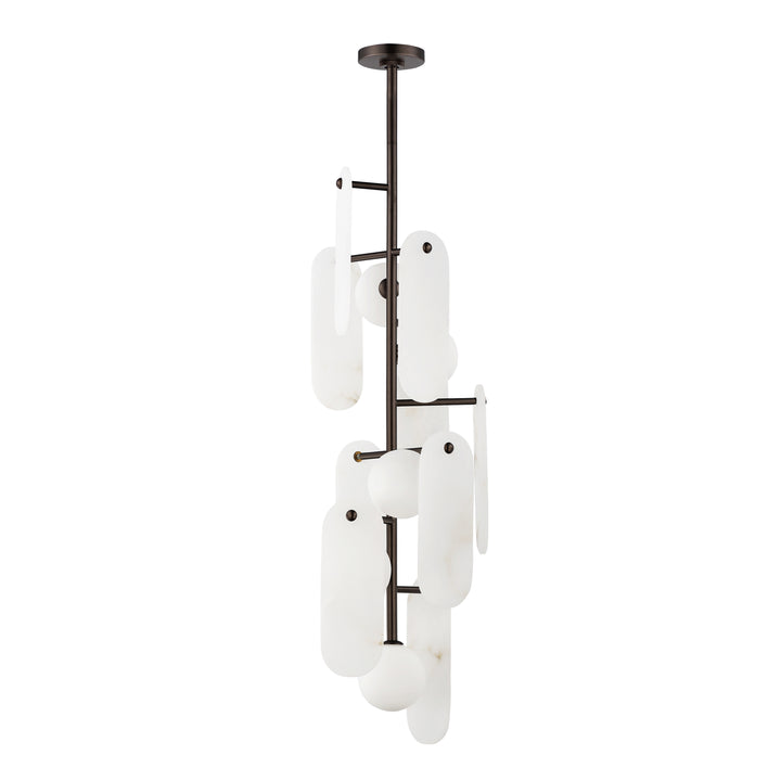 Megalith 5-Light Vertical Pendant in Brushed Bronze by Studio M
