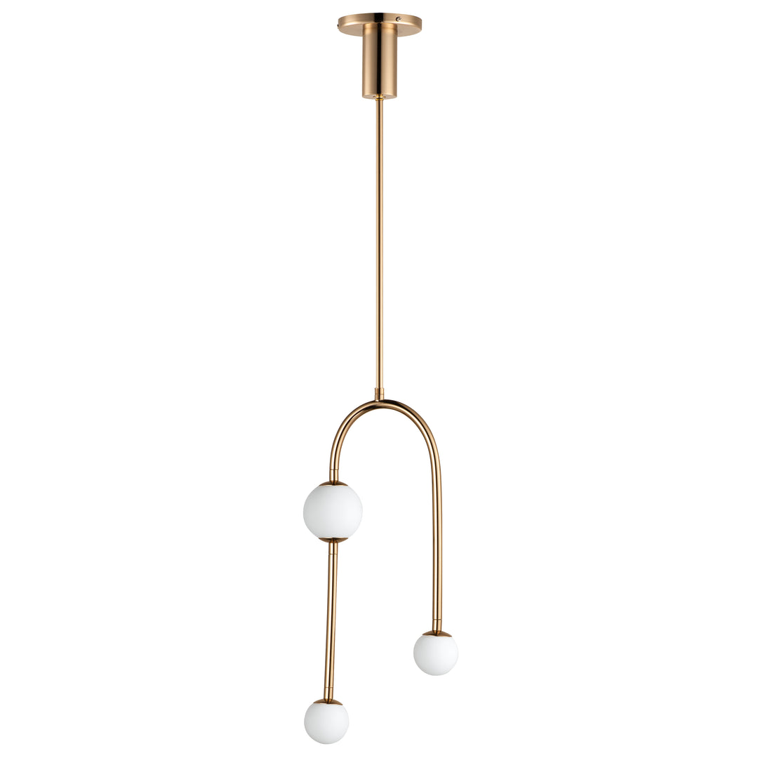 Alina 3-Light LED Pendant in French Gold by Studio M