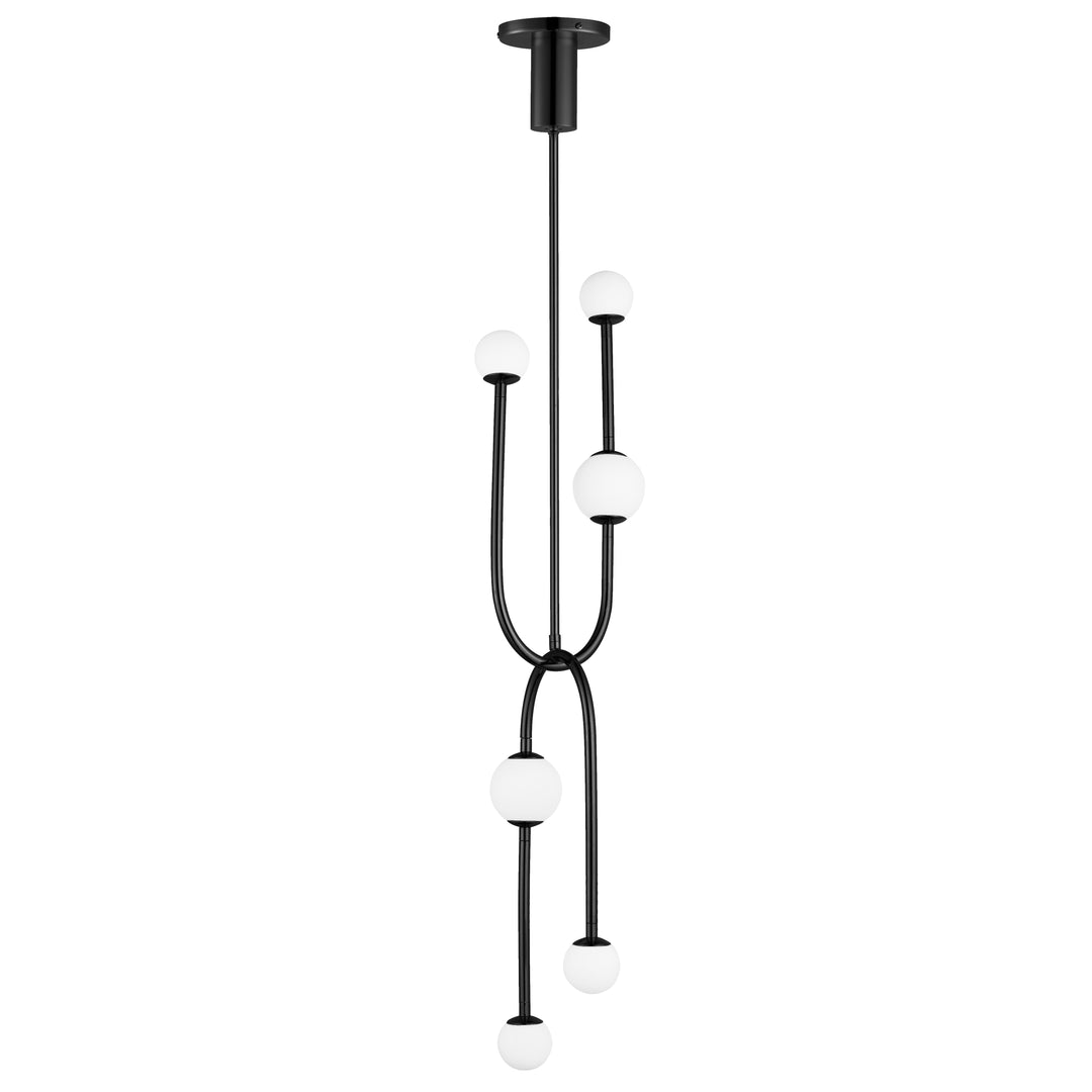 Alina 6-Light LED Pendant in Black by Studio M
