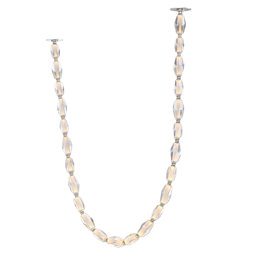 Dolce Vita 132" LED Pendant in Polished Nickel by Studio M