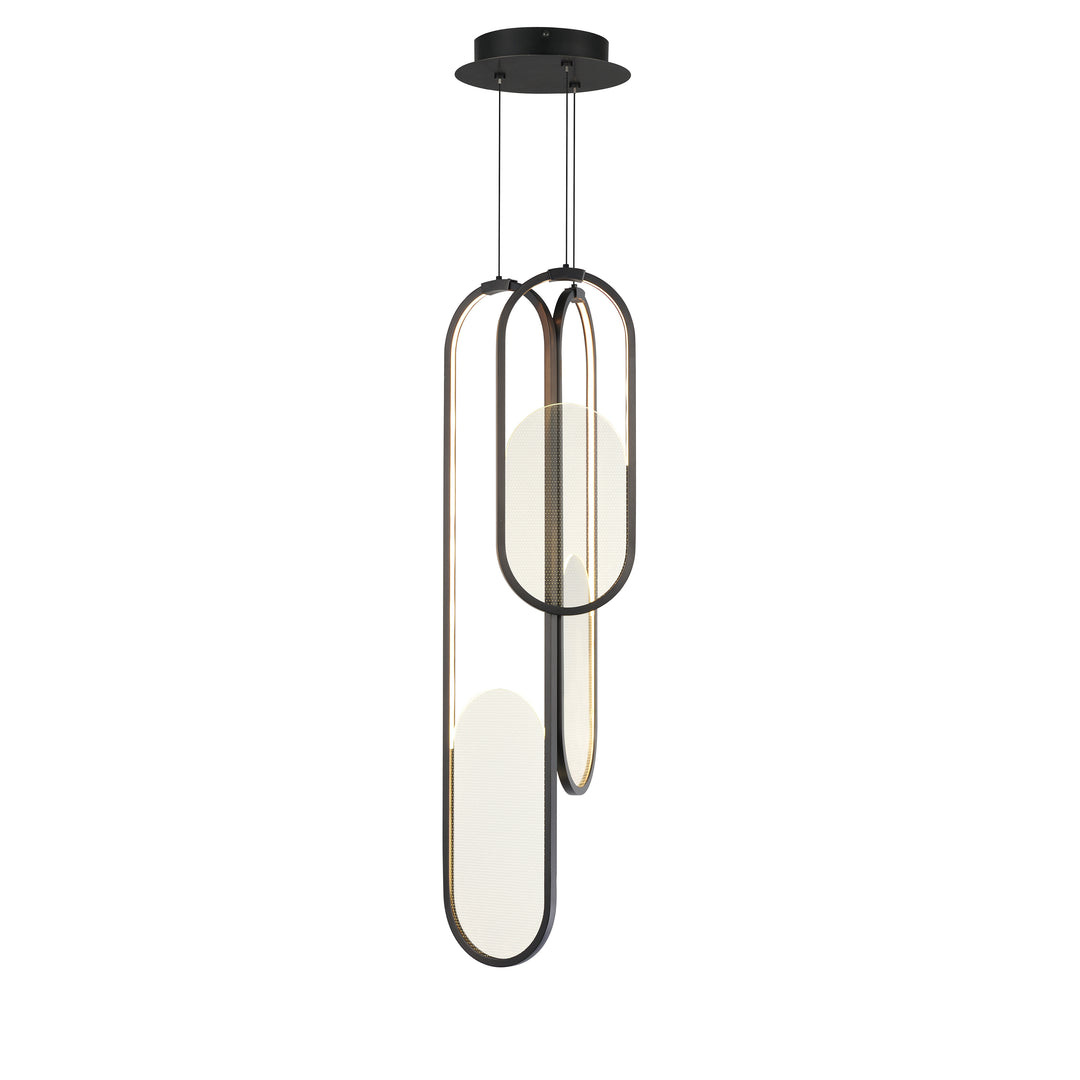 Trance 3-Light LED Pendant in Gunmetal by Studio M
