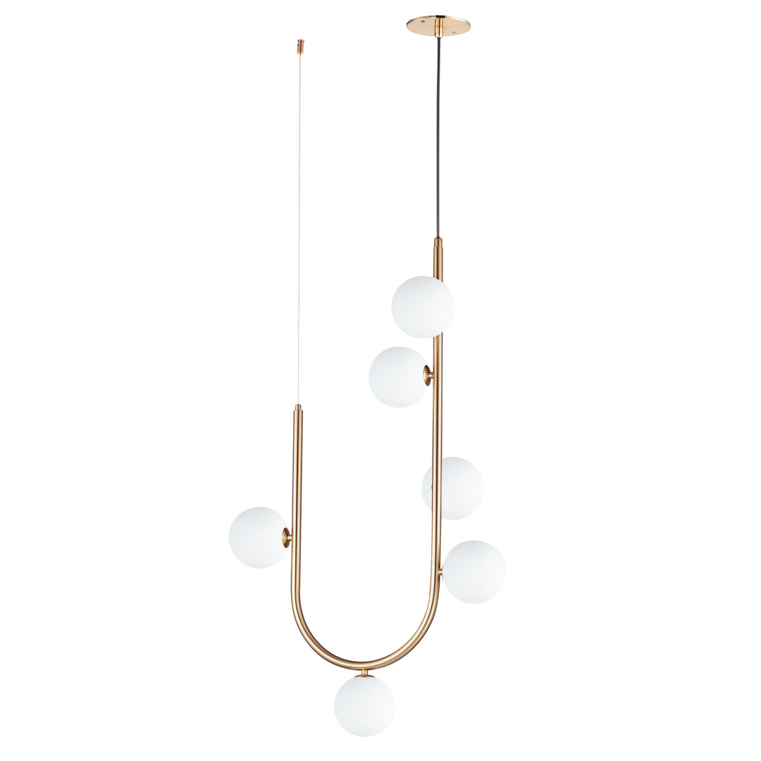 Contour 6-Light Cord Hung Pendant in Heritage by Studio M