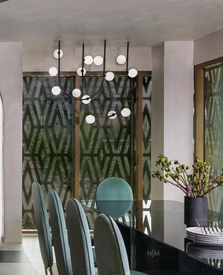 Contour 14-Light Fixed Stem Ceiling Light by Studio M - view 13