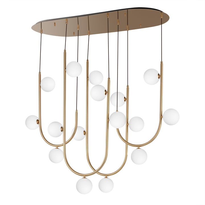 Contour 16-Light Cord Hung Pendant in Heritage by Studio M