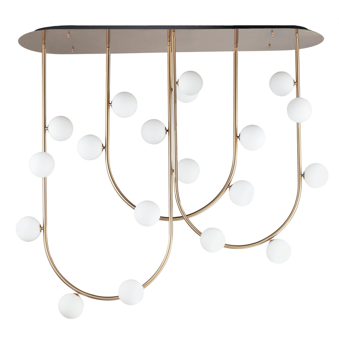 Contour 19-Light Fixed Stem Ceiling Light in Heritage by Studio M