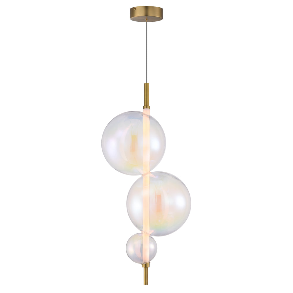 Dreamer 26" LED Single Pendant in Natural Aged Brass by Studio M