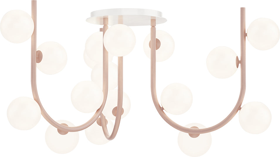 Contour MTO 18-Light Fixed Pendant in Palazzo Pink by Studio M