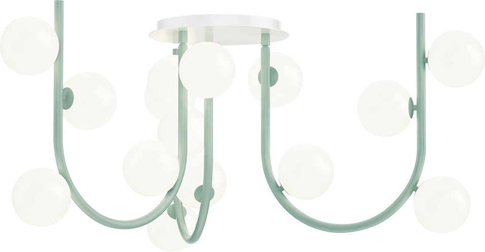 Contour MTO 18-Light Fixed Pendant in Stratton Blue by Studio M