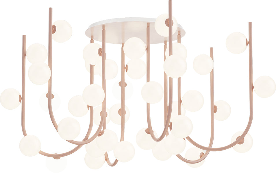 Contour MTO 36-Light Fixed Pendant in Palazzo Pink by Studio M