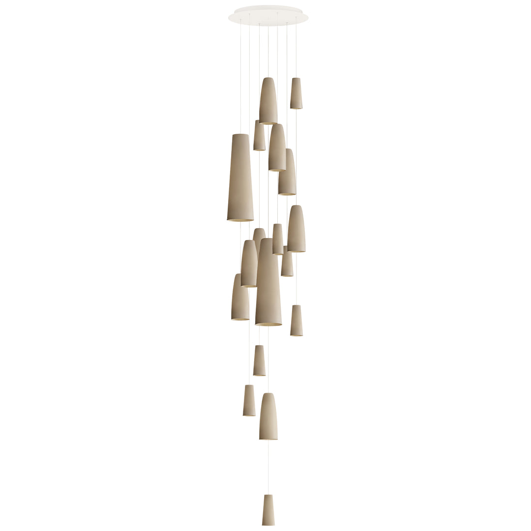 Stream 18-Light LED Chain Pendant in White by Studio M