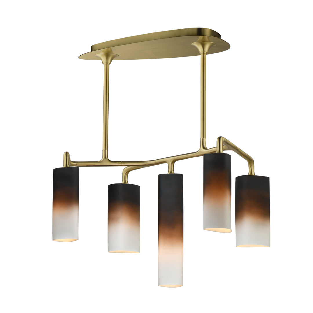 Tropo 5-Light LED Pendant in Vintage Brass by Studio M