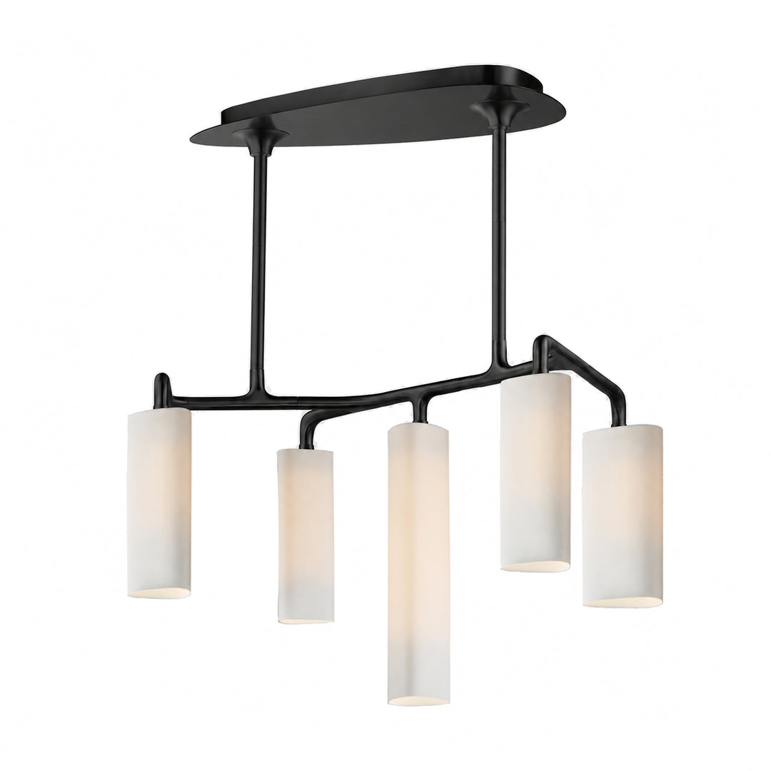 Tropo 5-Light LED Pendant in Blackened Brass by Studio M