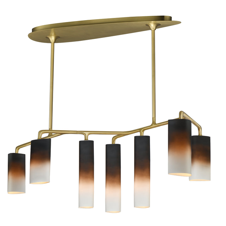 Tropo 7-Light LED Pendant in Vintage Brass by Studio M