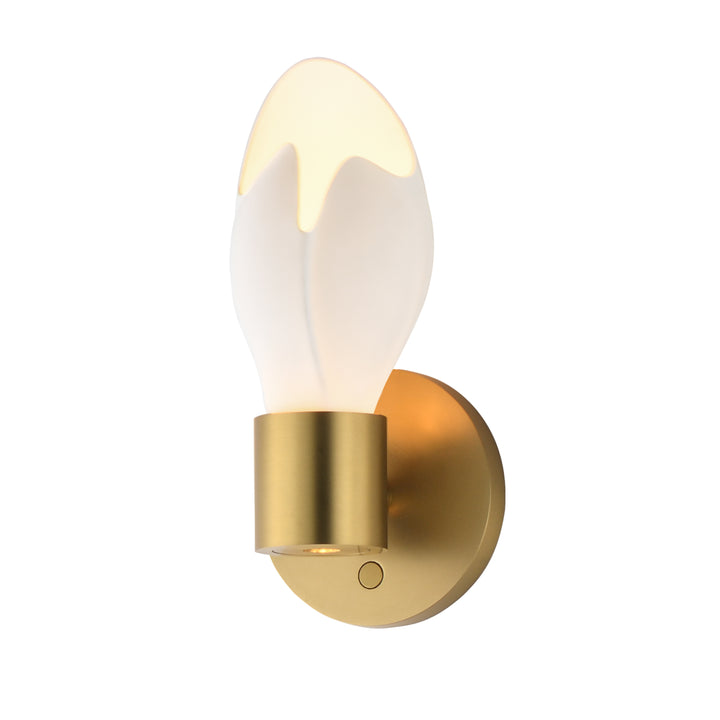 Burgeon LED Wall Sconce in Natural Aged Brass by Studio M
